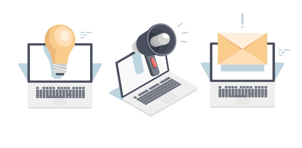 Laptop icons SEO PR Guide